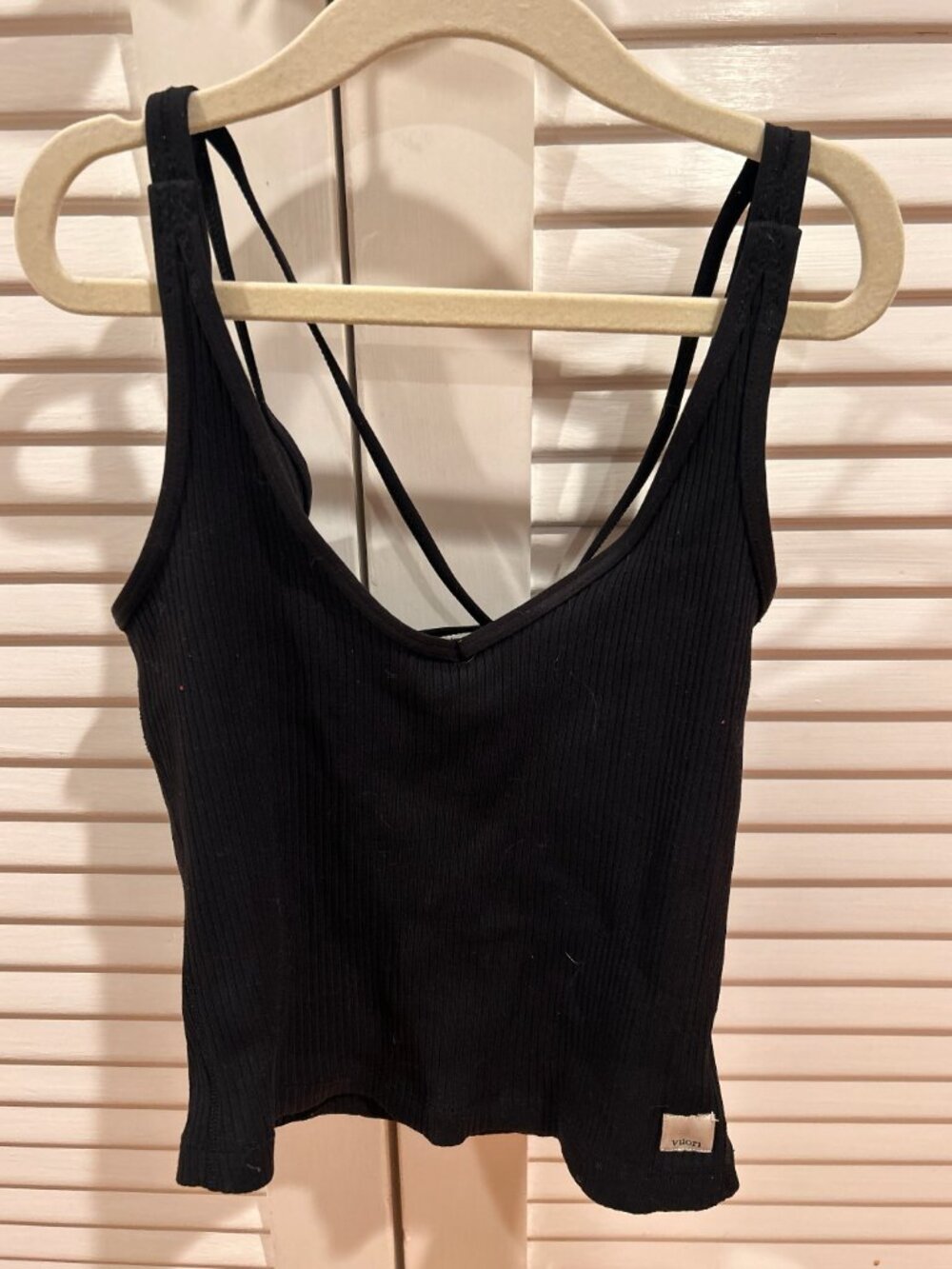 Vuori Crossback Ribbed Tanktop - Black